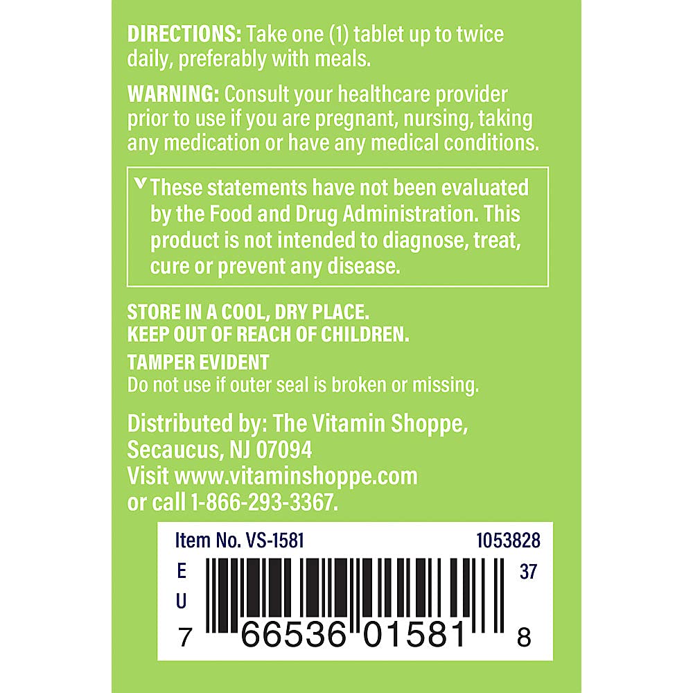 The Vitamin Shoppe Liver Support with Milk Thistle Tablets 100 Tablets