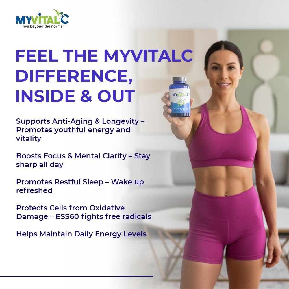MyVitalC Pure ESS60 Extra Virgin Olive Oil Softgel Capsules, 180 Softgels