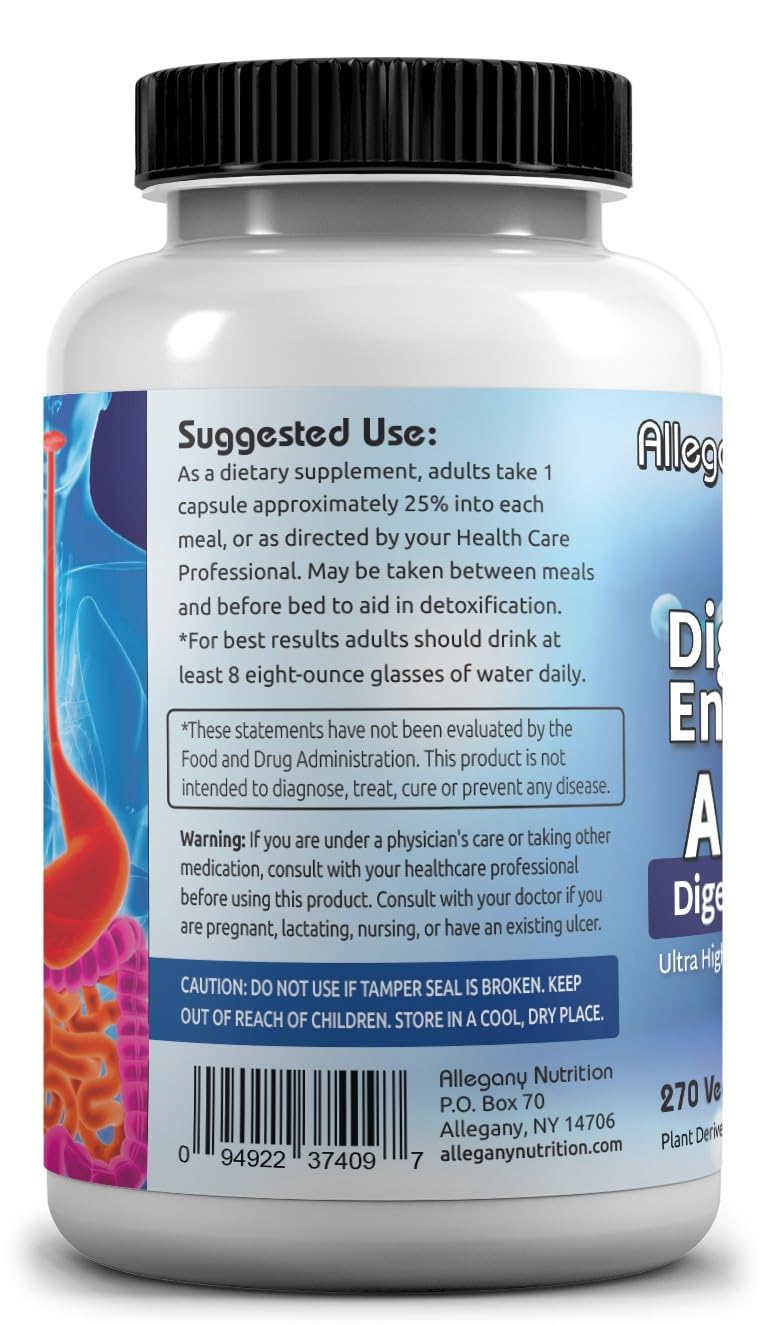Allegany Nutrition Gluten Free Digestive Enzymes Capsule 270 Count