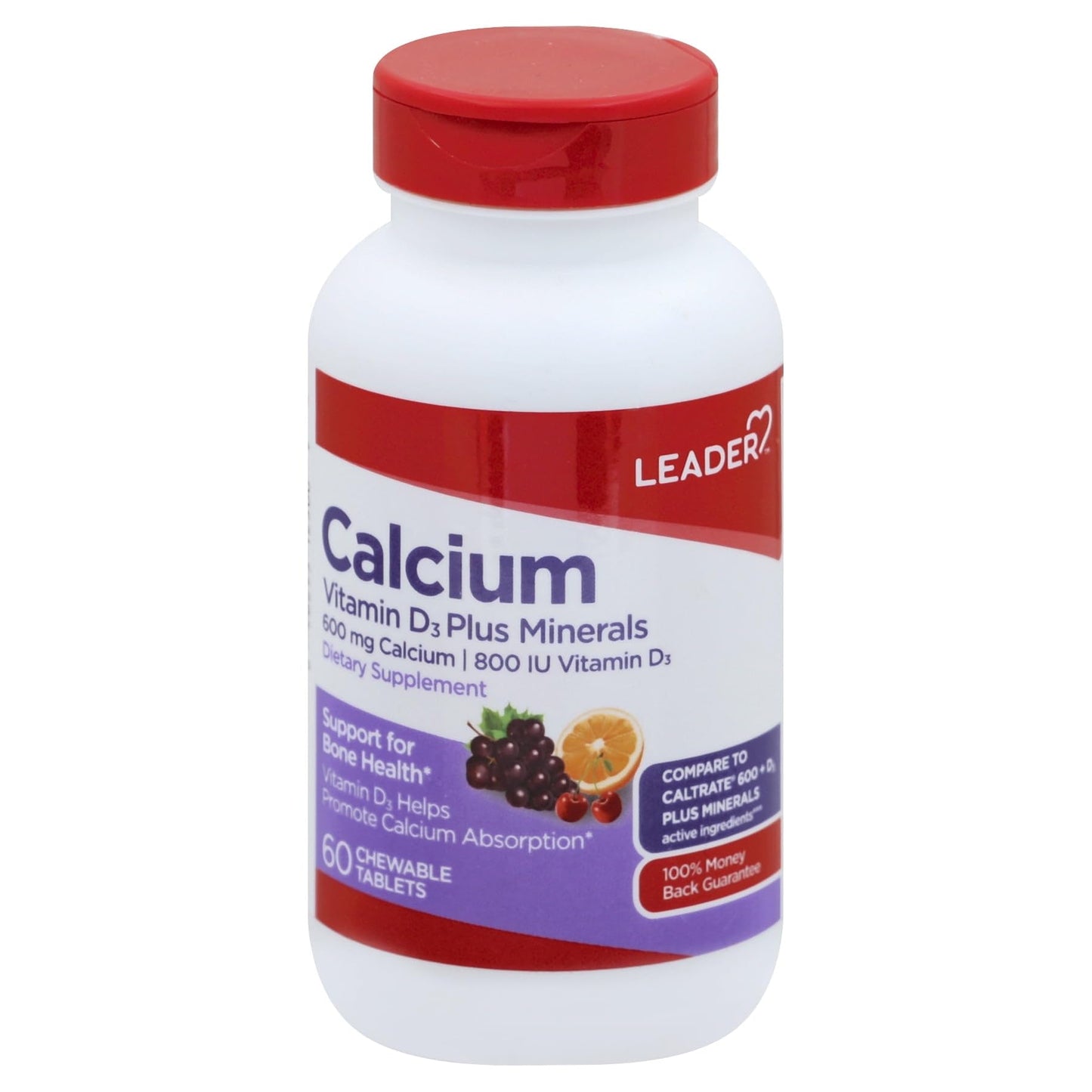 Leader Calcium Vitamin D3 Plus Minerals with Magnesium & Zinc, 240 Tablets
