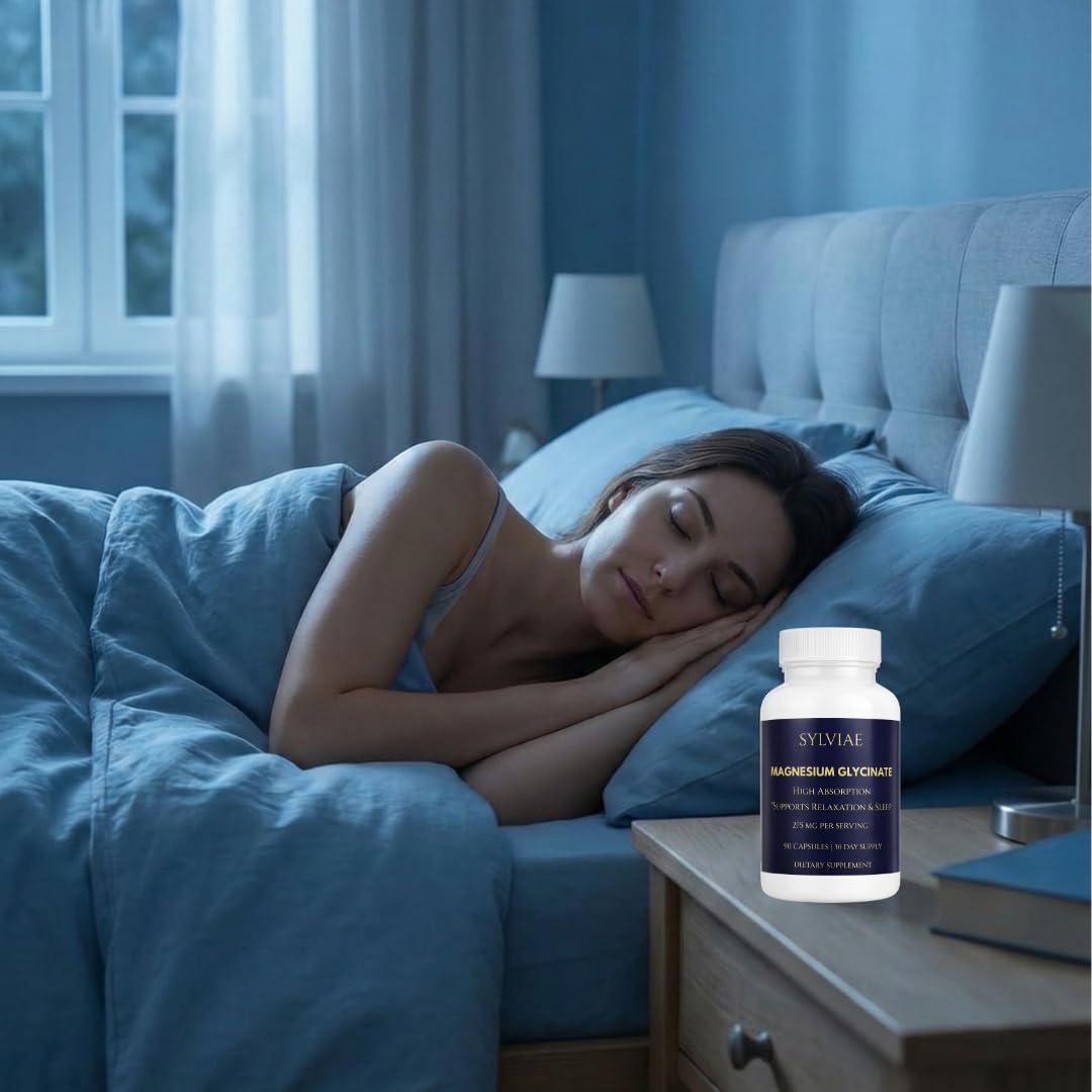 Sylviae Magnesium Glycinate 275mg Elemental Magnesium Capsules, 90 Count