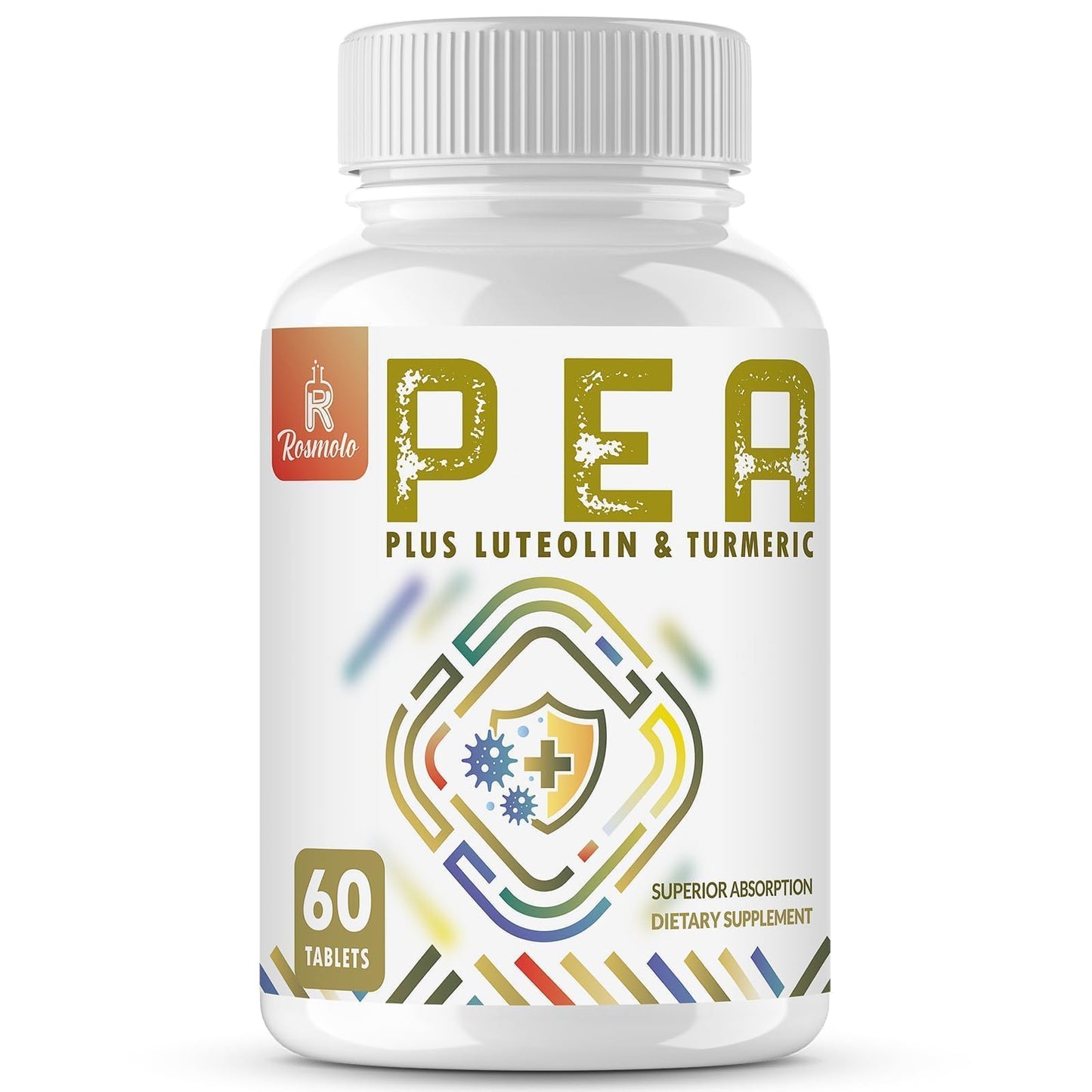 Rosmolo Palmitoylethanolamide with Luteolin 98% & Turmeric 1500 mg, 60 Tablets