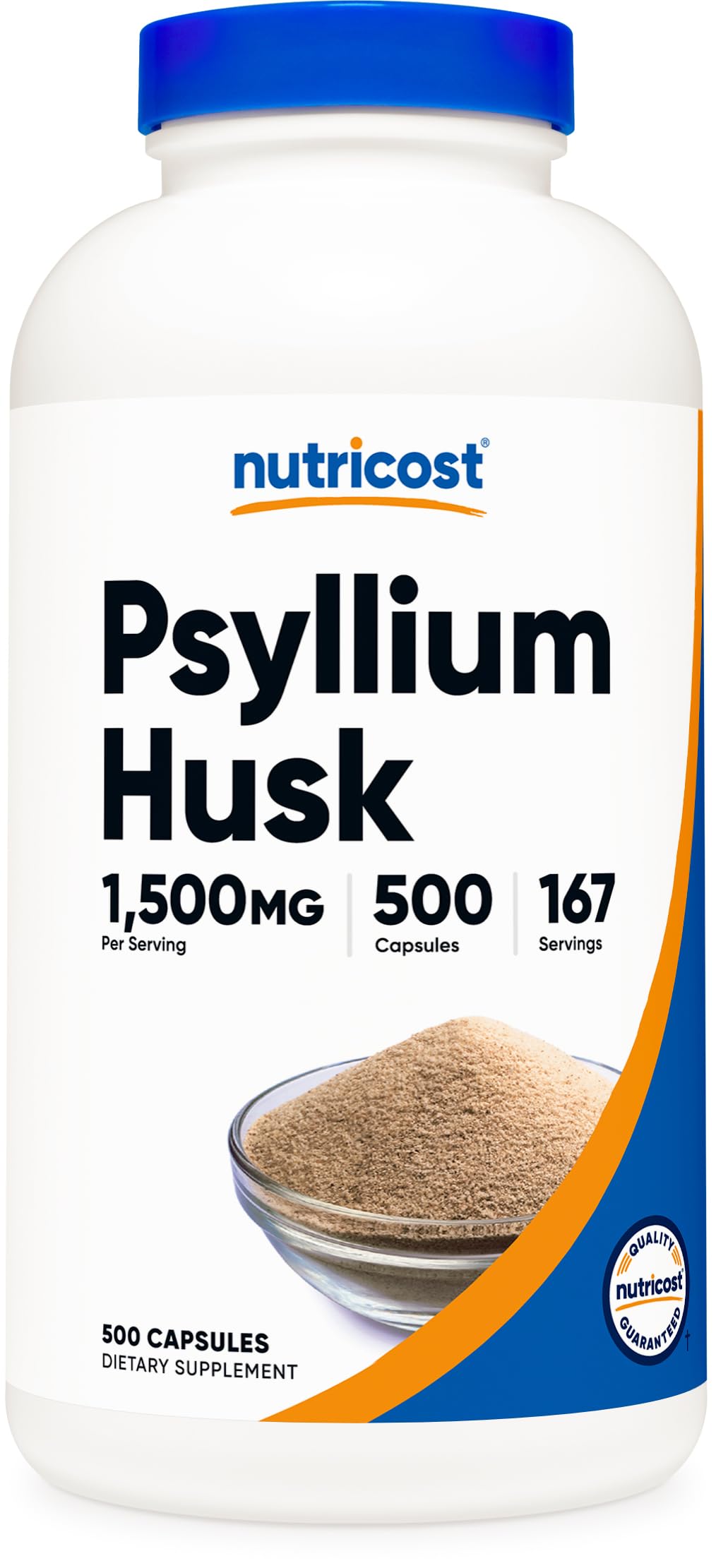 Nutricost Psyllium Husk 1500mg Per Serving, 500 Capsules