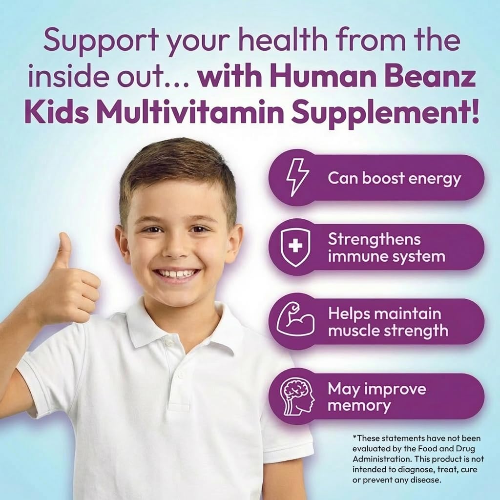 Human Beanz Multivitamin Jelly Bean Gummies Gummy, 120 Count