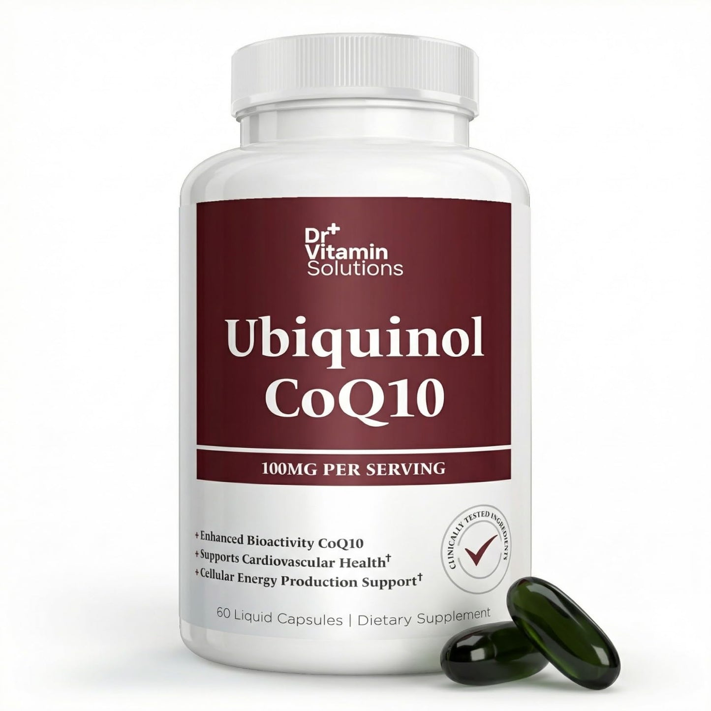 DR VITAMIN SOLUTIONS Kaneka Ubiquinol CoQ10 100mg Softgels 60 Count