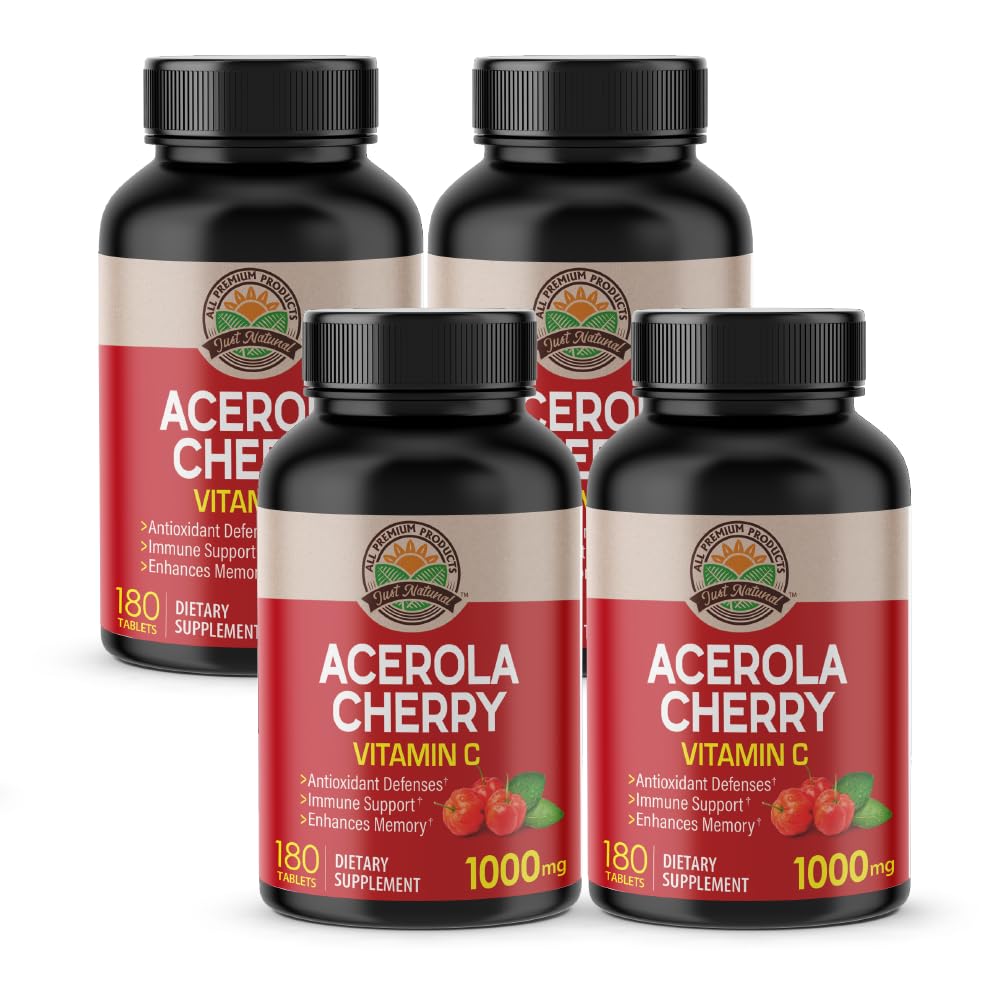NANOWELL Acerola Cherry Vitamin C 1000mg Tablets, 720 Count