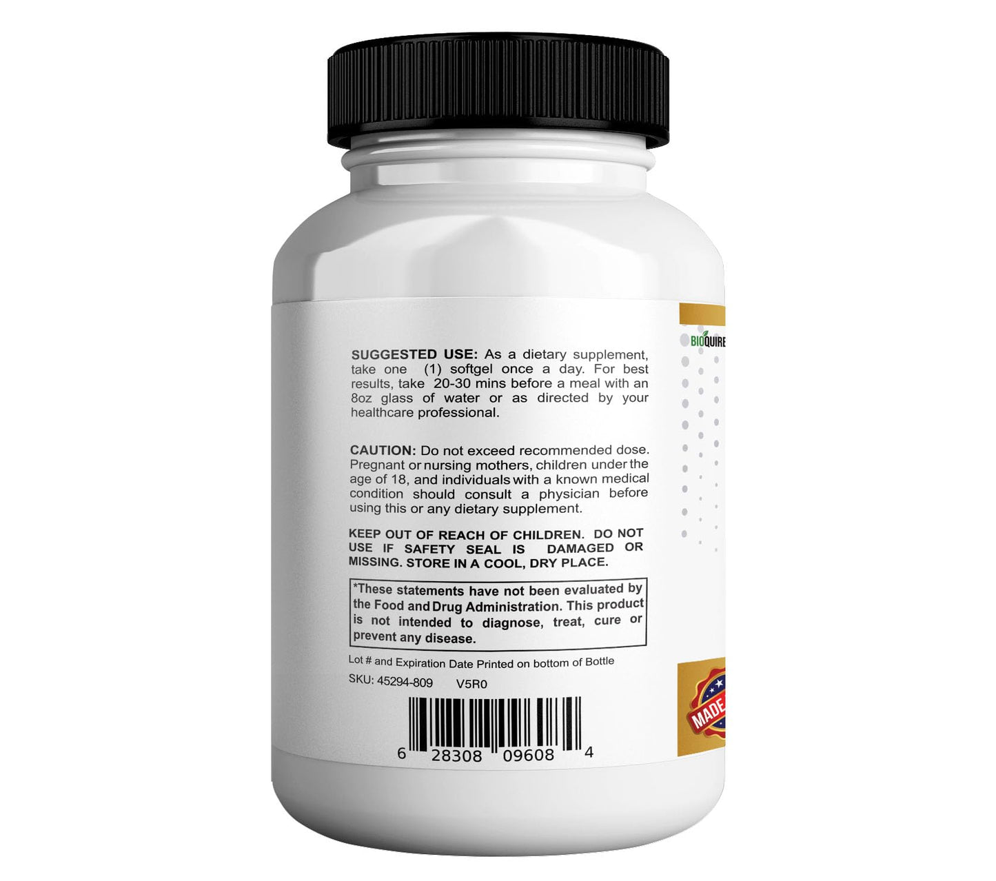 BIOQUIRE Dry Eye 3 Gold Omega 3 Krill Oil Extra Strength Capsules 300