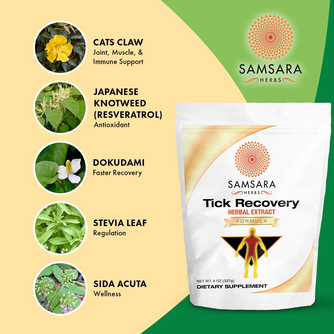 Samsara Herbs Tick Recovery - Herbal Powder Formula Powder 8 Ounce
