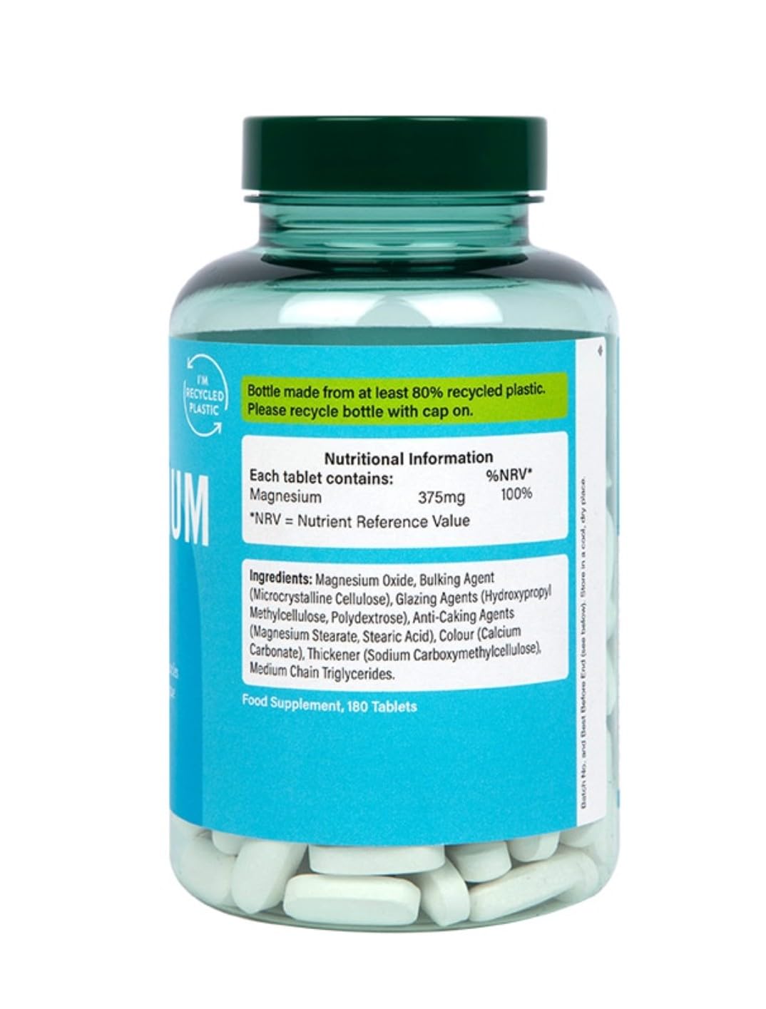 Generic Holland and Barrett Magnesium 375mg Tablets, 180 Tablets