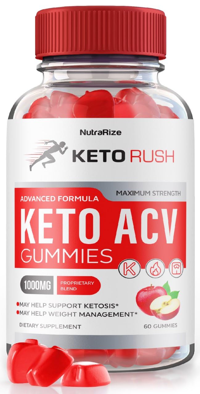 NutraRize Keto Rush Keto ACV Gummies, 60 Gummies