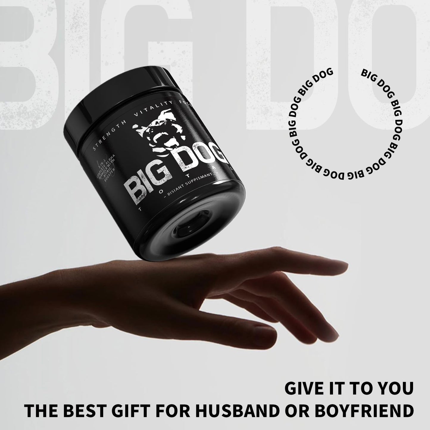FMRFMR Big Dog Total Male 3-in-1 Total Alpha Blend Men’s Must-Have Non-GMO Capsule, 60 Count