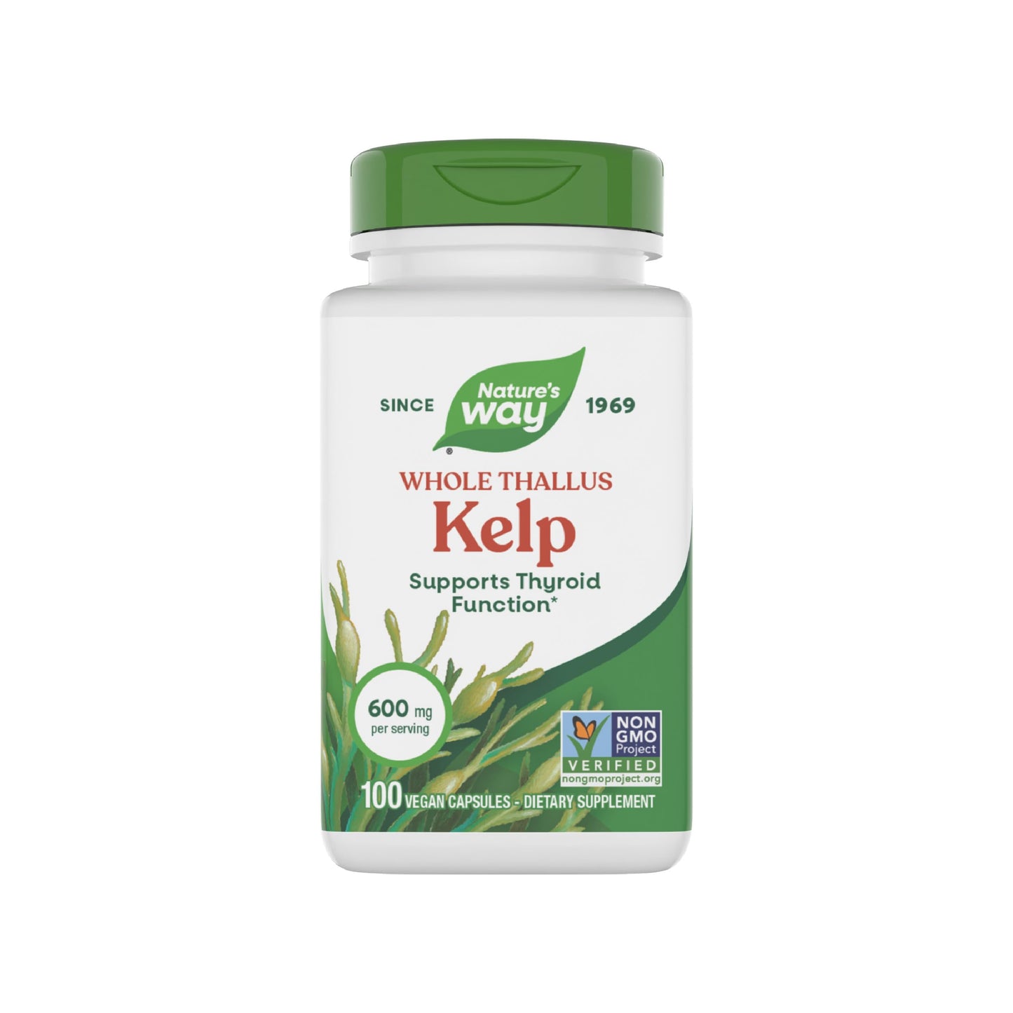 Nature's Way Kelp 600 mg Capsules, 100 Count