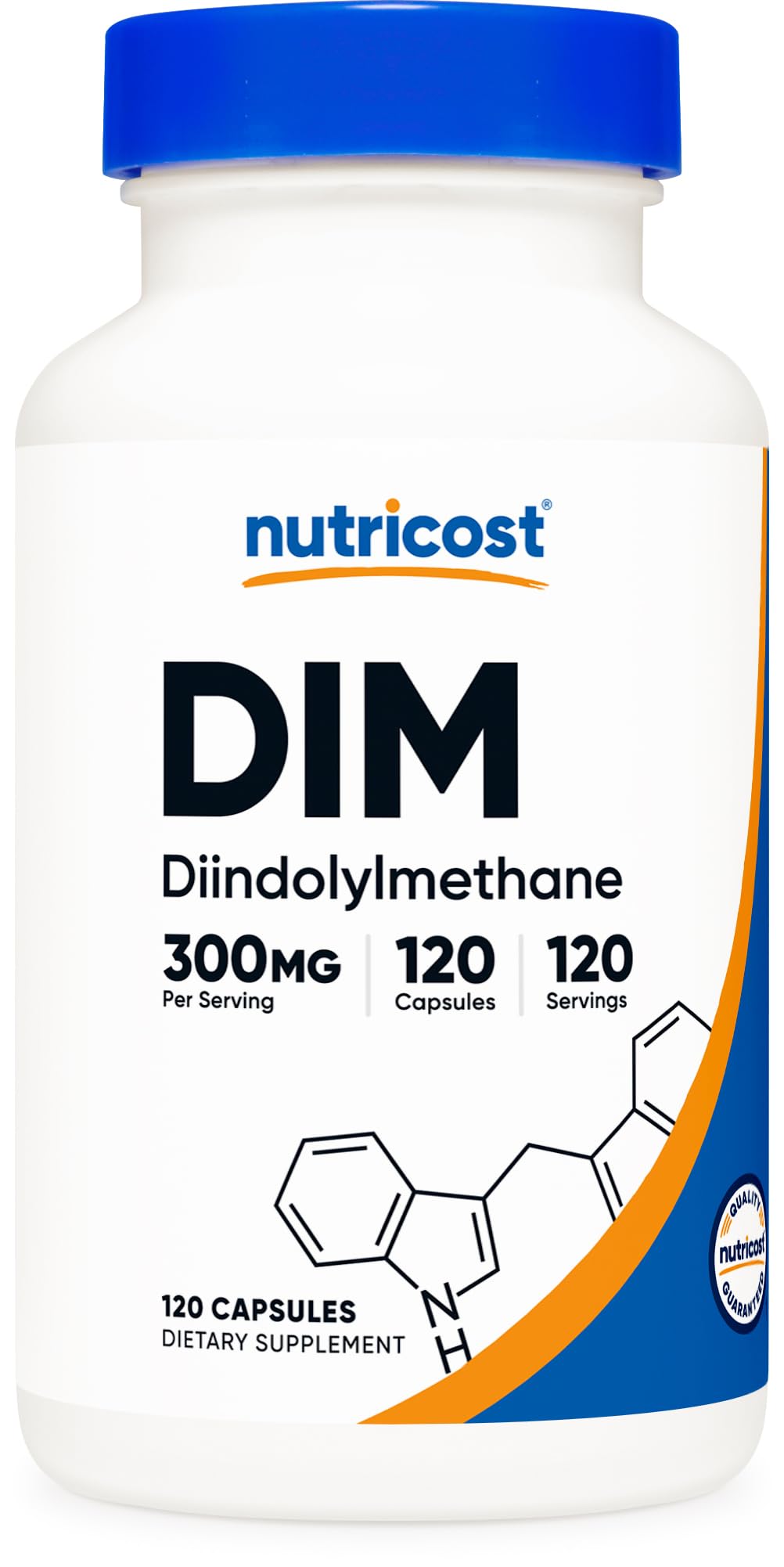 Nutricost DIM (Diindolylmethane) Plus BioPerine 300mg Capsules, 120 Count