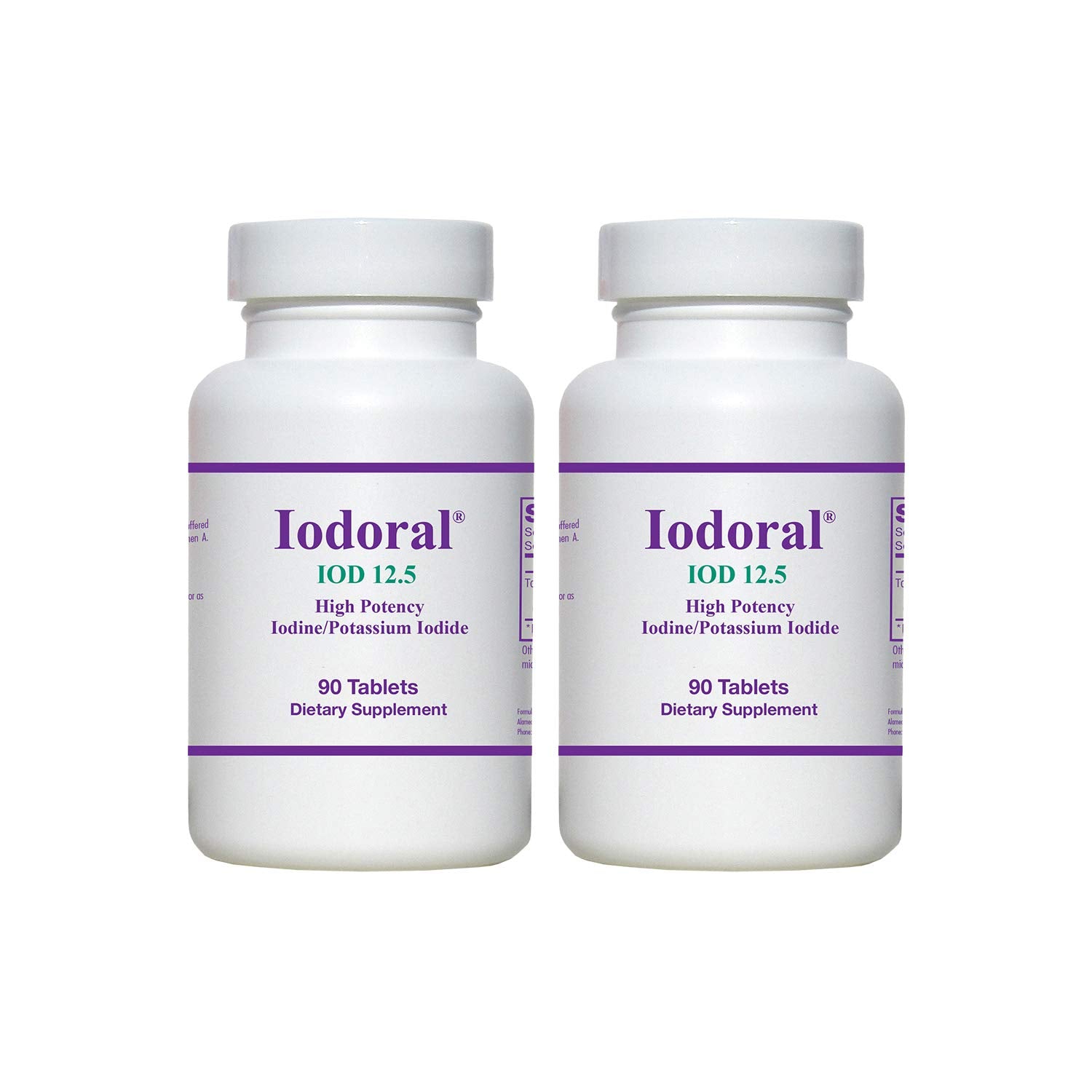 Optimox Iodoral 12.5 mg Iodine Tablets, 180 Count