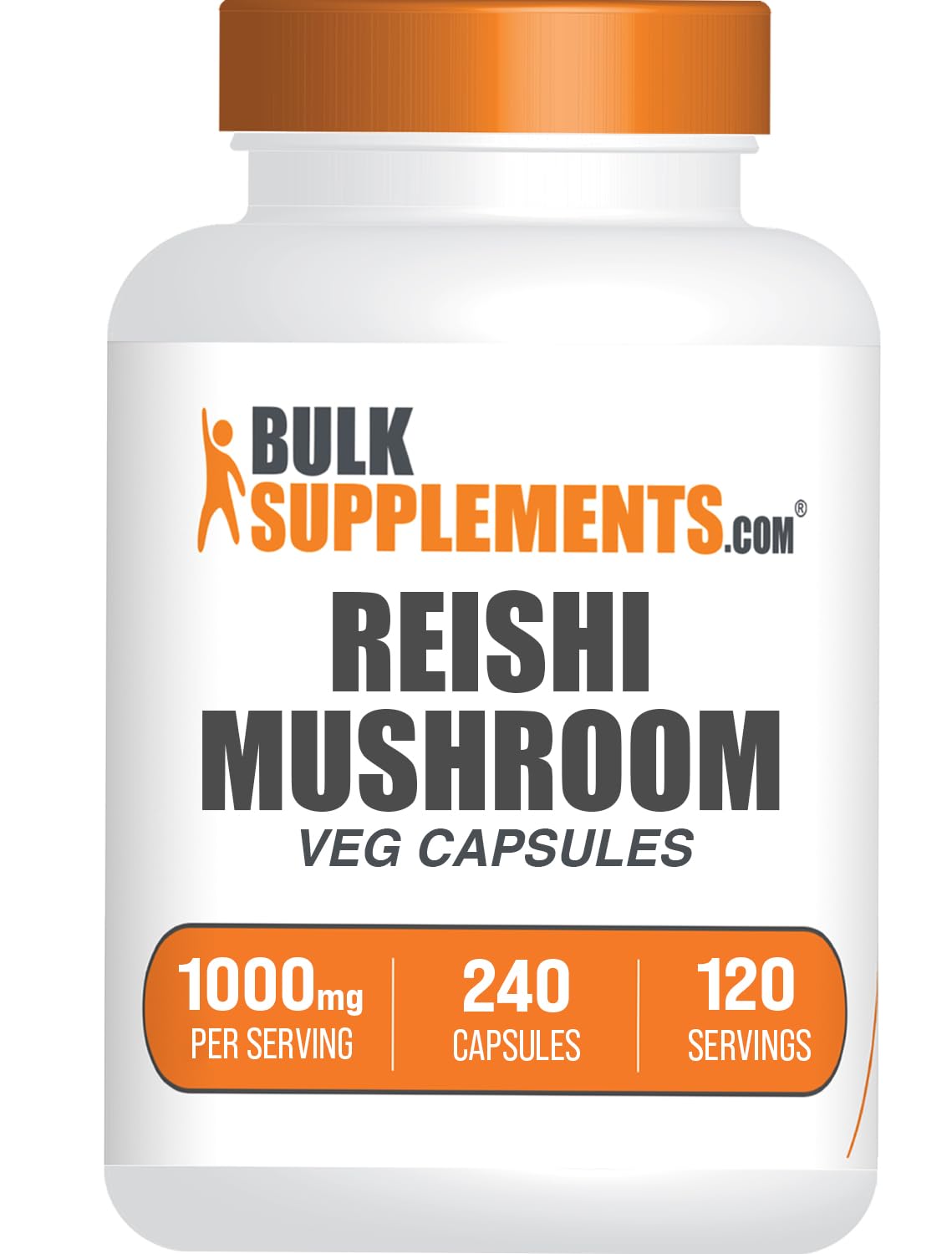 BulkSupplements Reishi Mushroom Capsules 1000mg, 240 Capsules