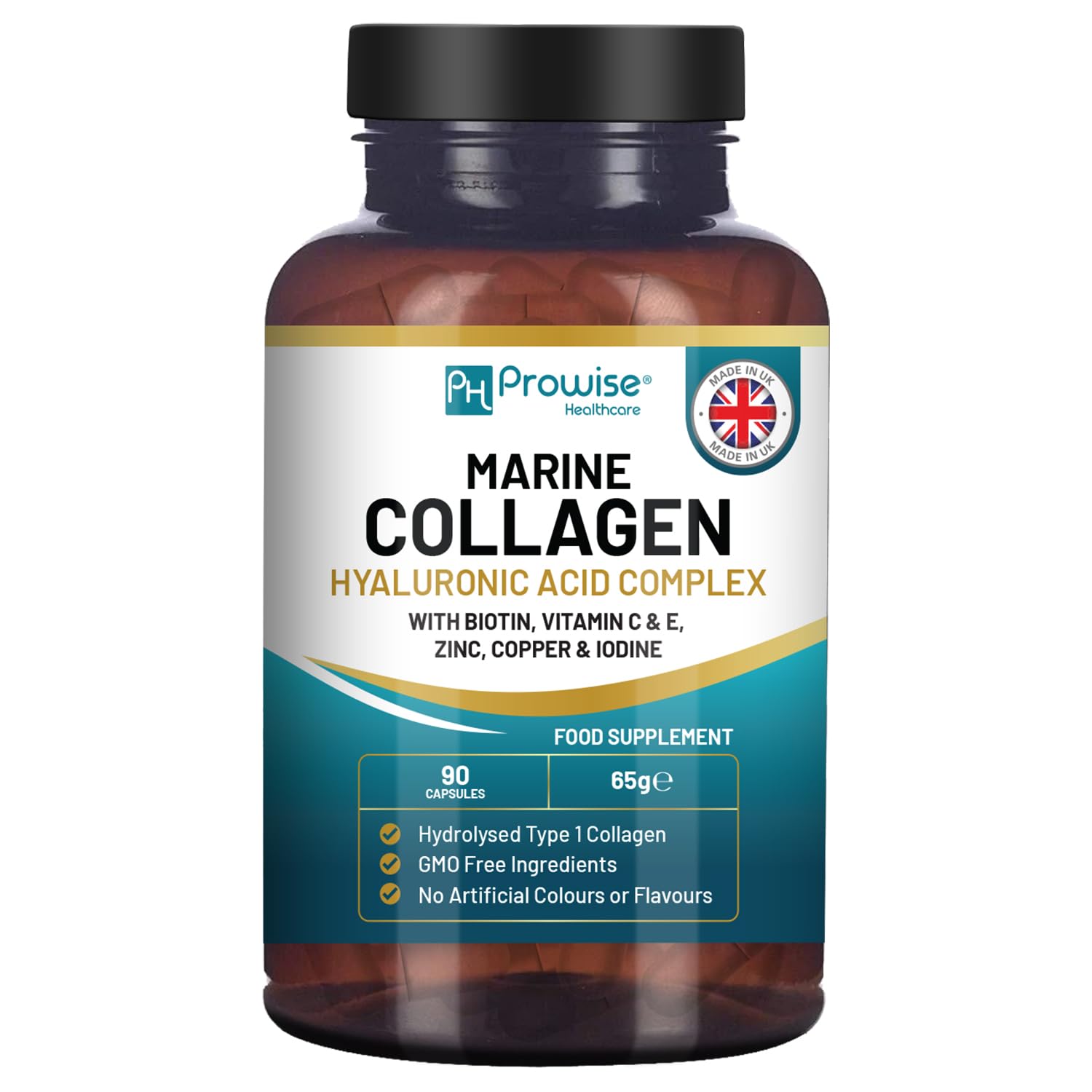 PH PROWISE Healthcare Marine Collagen with Hyaluronic Acid 1100mg, 90 Capsules