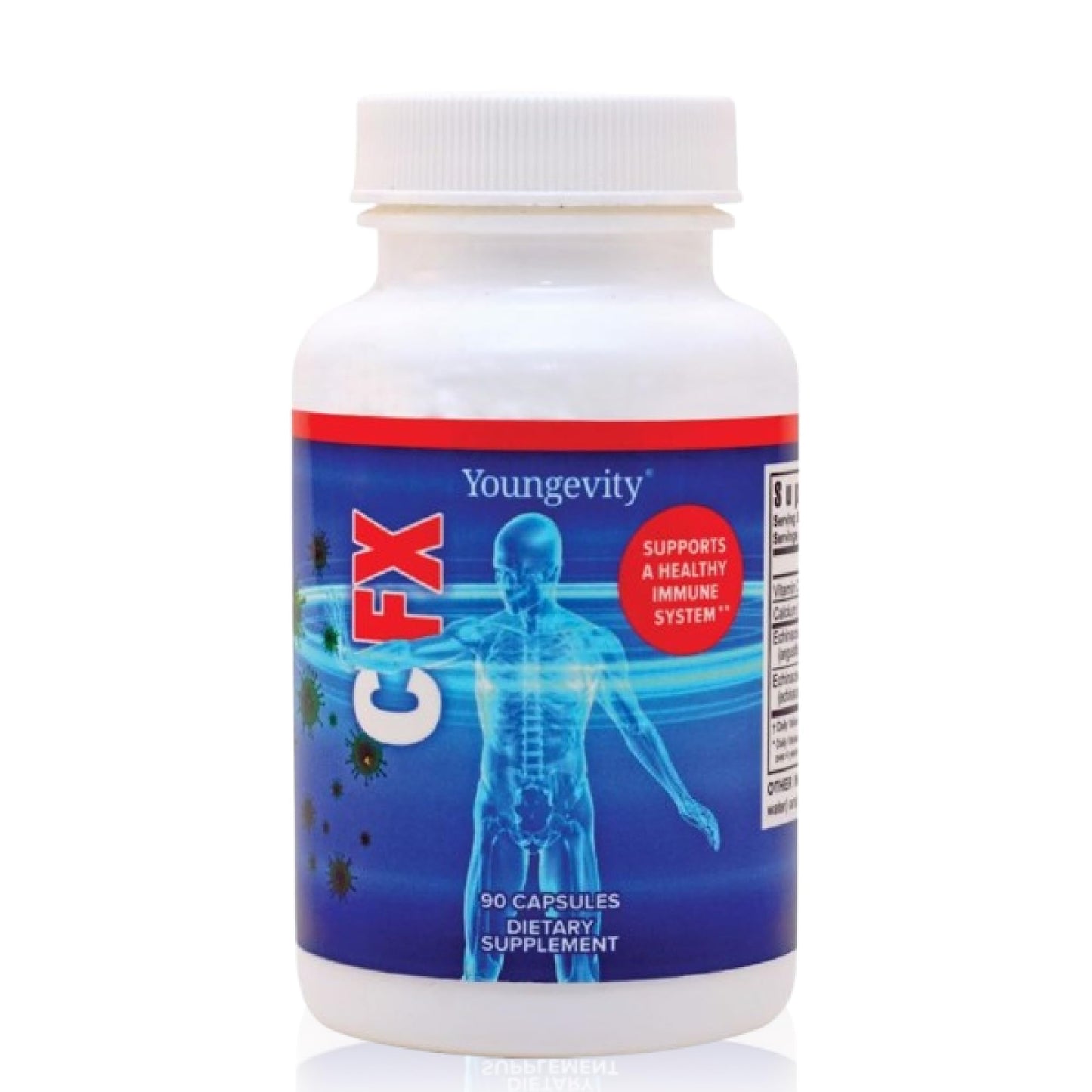 Youngevity C-Fx Vitamin C 500mg Echinacea Herb & Root Immune Support Capsules, 90 Capsules