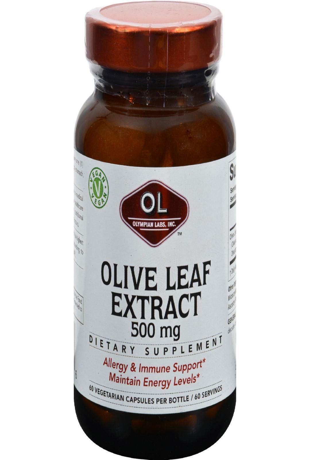 Olympian Labs Olive Leaf Extract 500mg Capsules 60 Count