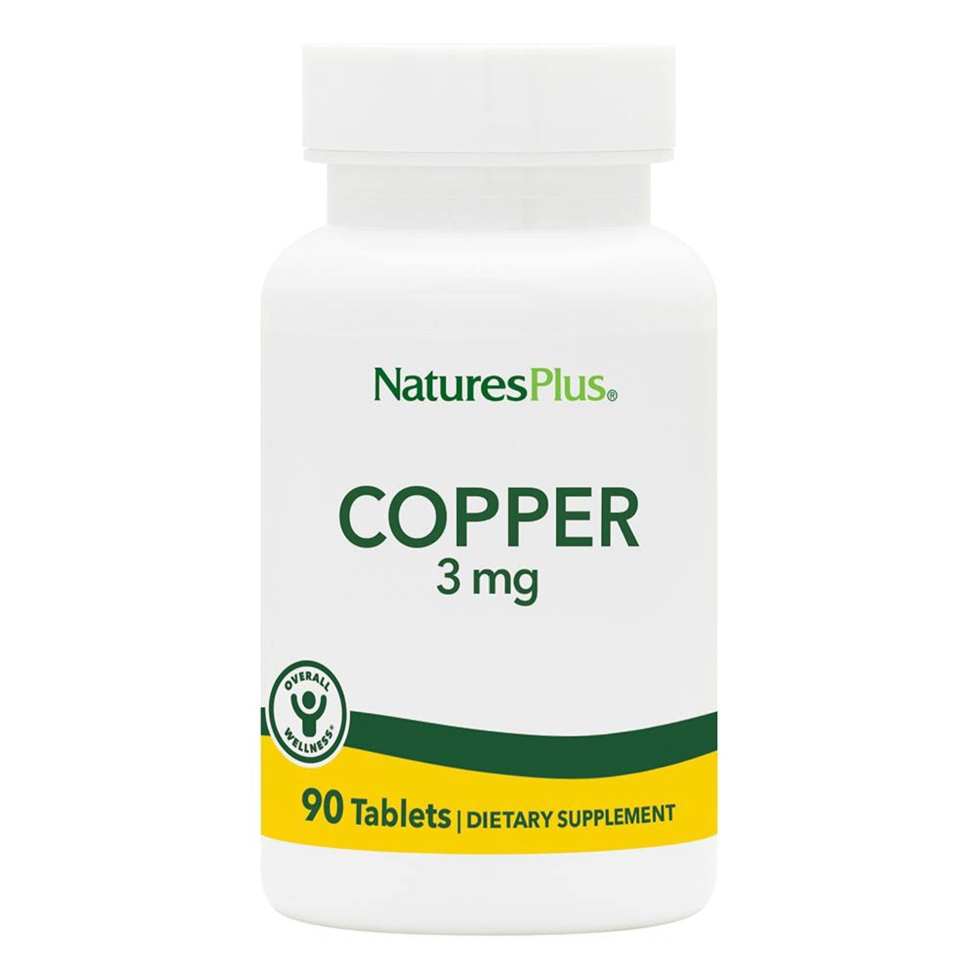 NaturesPlus Copper 3 mg Tablets 90 Count