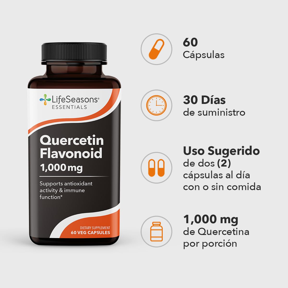 LifeSeasons Essentials Quercetin Flavonoid 60 Capsules