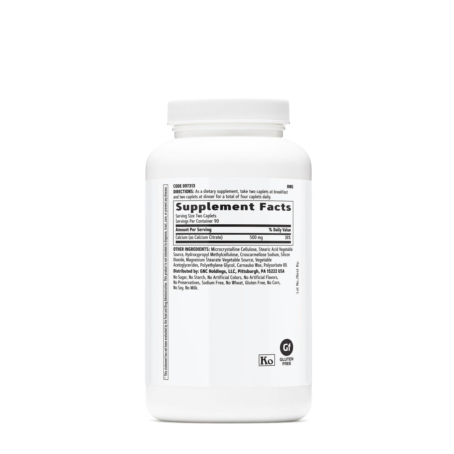 GNC Calcium Citrate 1000mg Caplets 180