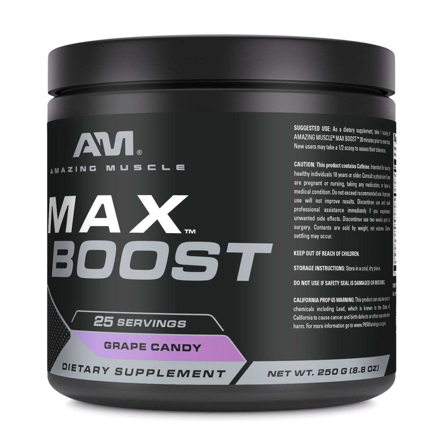 Amazing Muscle Max Boost Pre-Workout Powder 8.8 Ounce