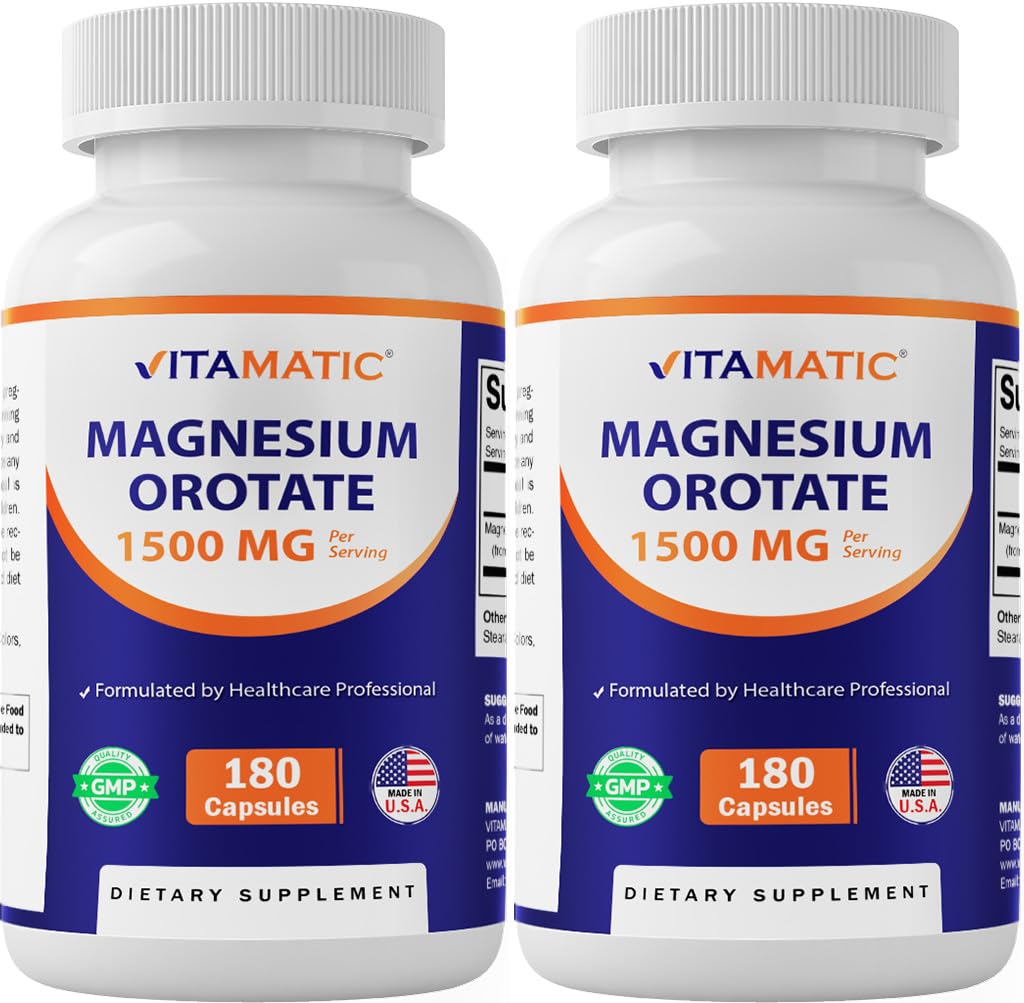 Vitamatic Magnesium Orotate Supplement 360 Capsules