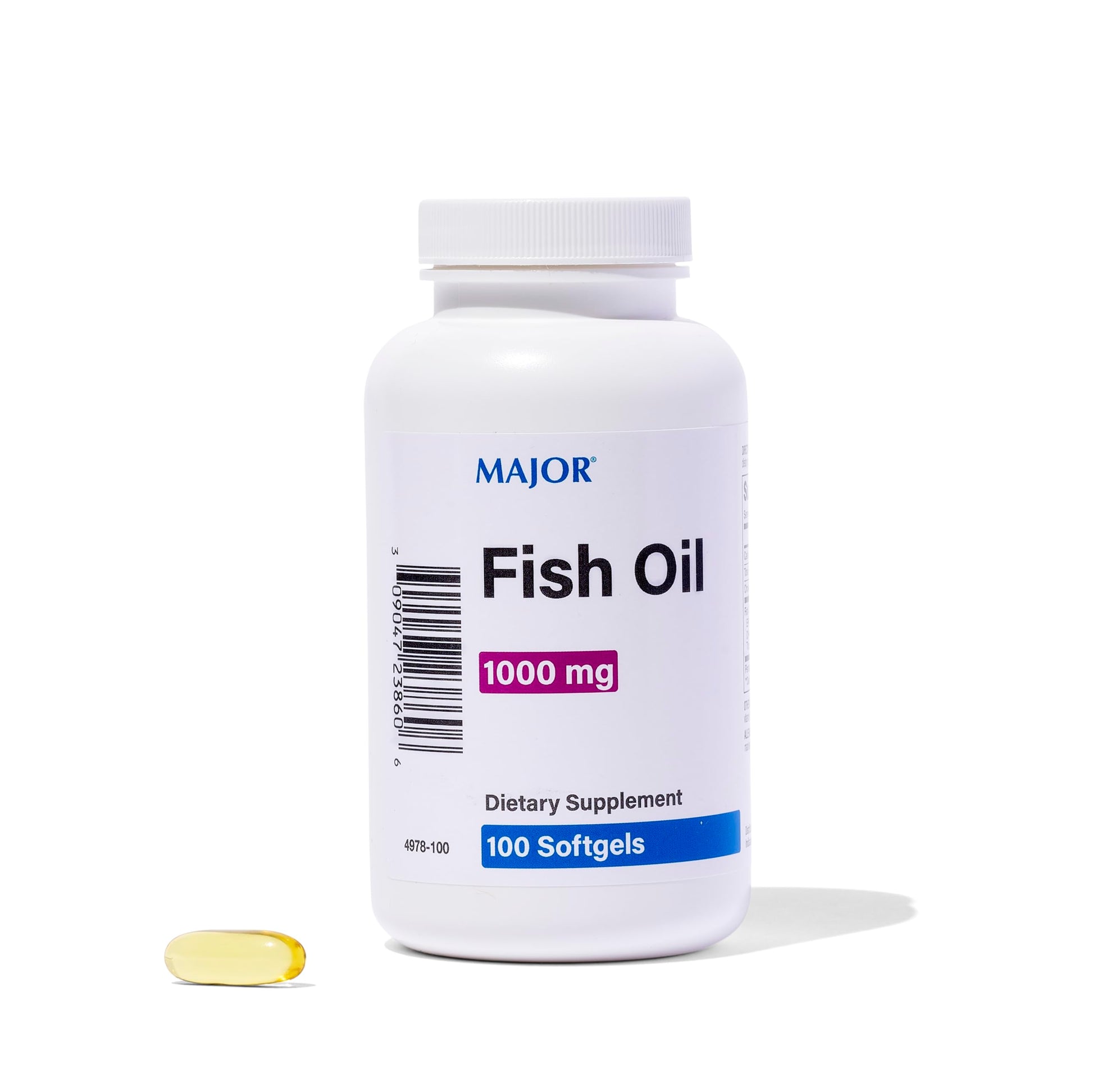 MAJOR Omega-3 Fish Oil 1000mg Softgels 100