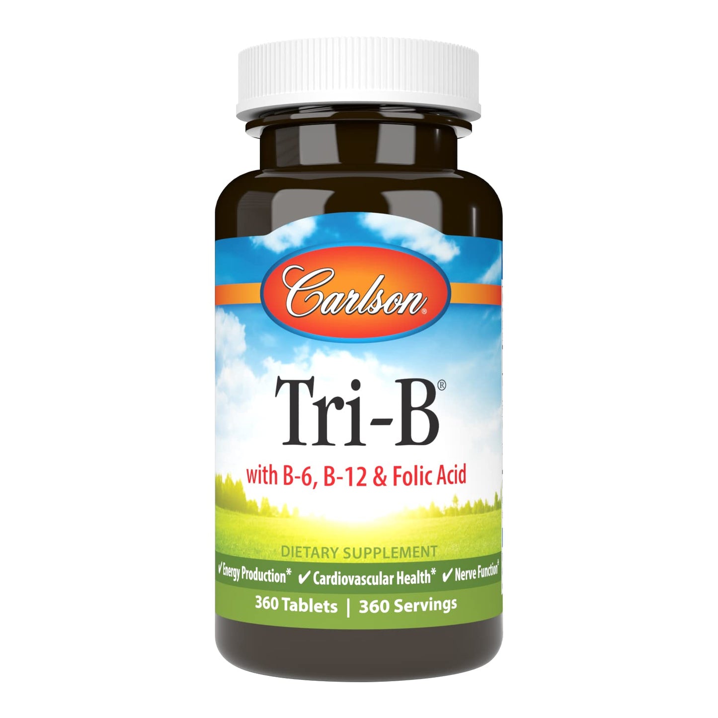 Carlson Tri-B Vitamin B Complex 25 mg Vitamin B-6 Tablet 360 Tablets