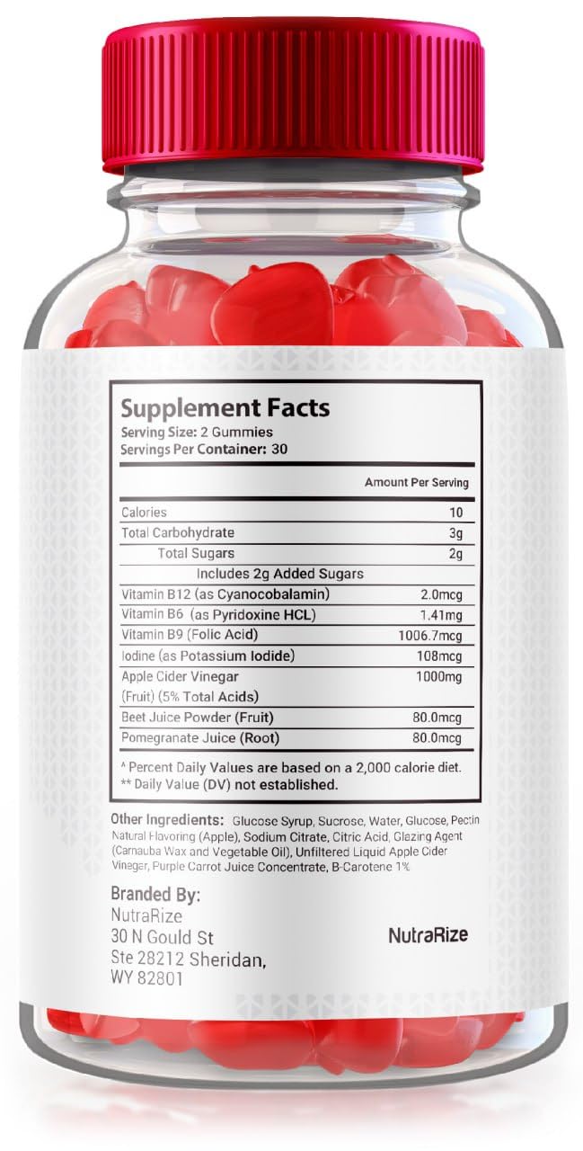 NutraRize X10 Boost Keto+ ACV Gummies, 120 Gummies