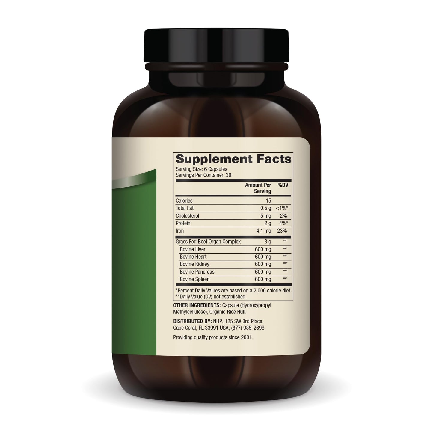 Dr. Mercola Grass Fed Beef Organ Complex 180 Capsules
