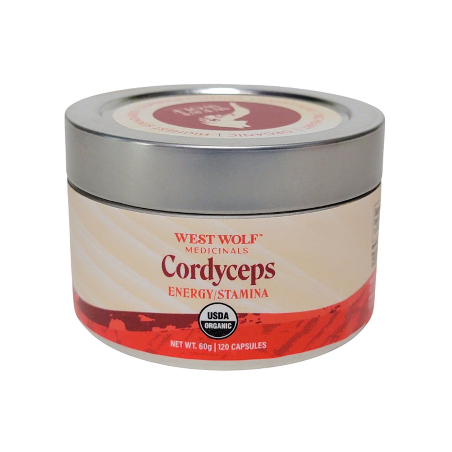 West Wolf Medicinals Cordyceps Mushroom Extract Capsules 120 Capsules