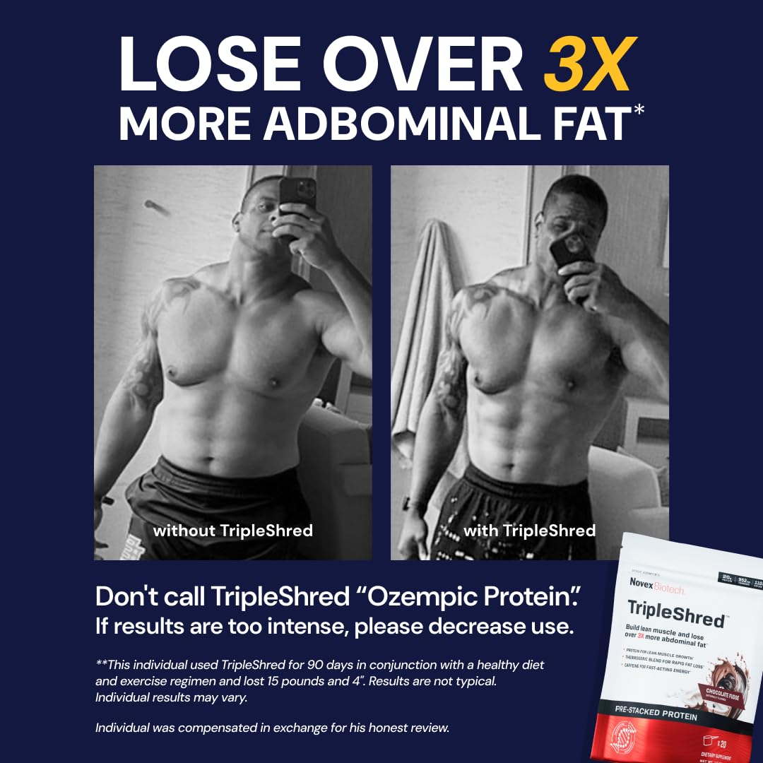 Novex Biotech TripleShred Fat Burning Protein Powder 24 Servings