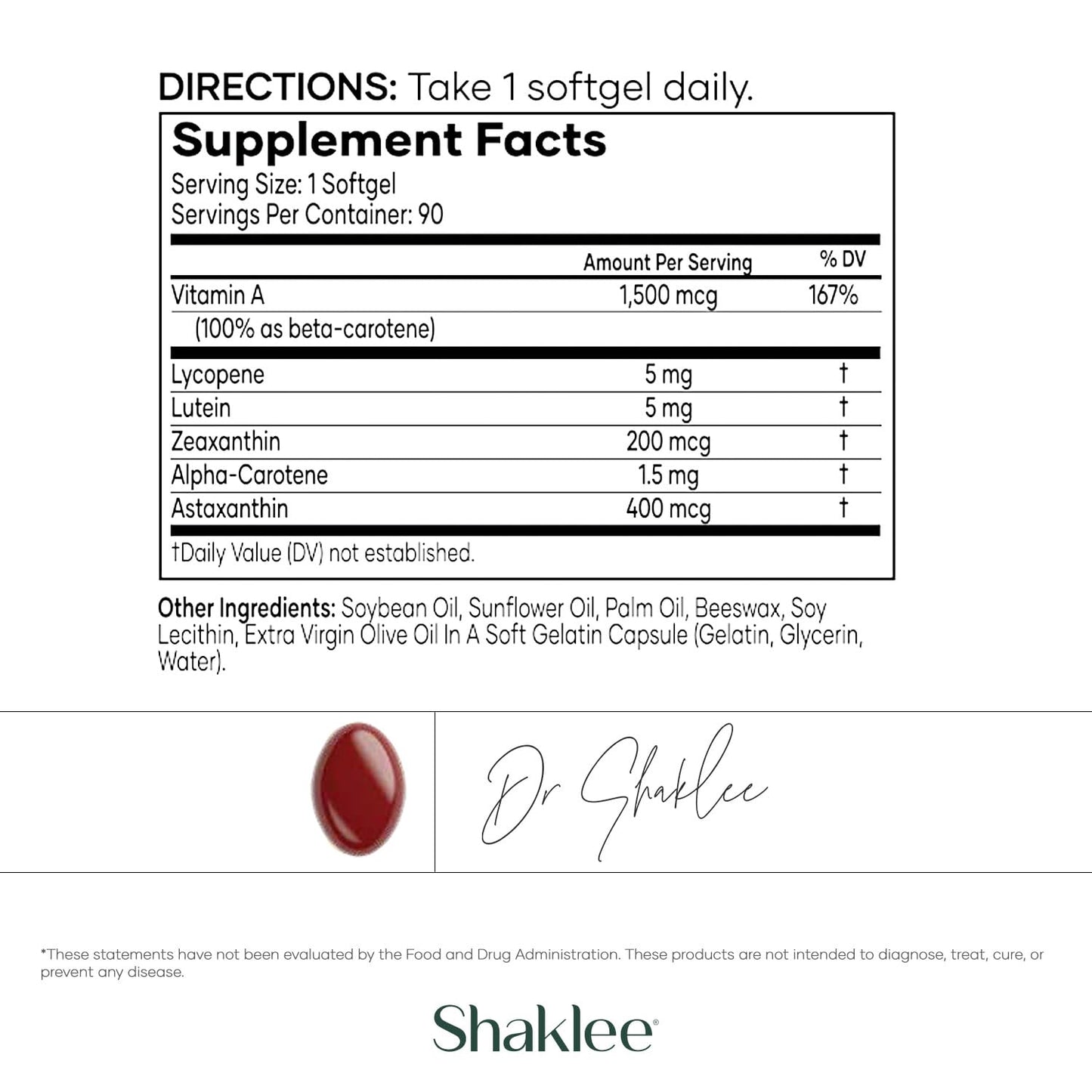 Shaklee CarotoMax Advanced Eye Health Formula with 6 Key Carotenoids Softgels, 90 Count