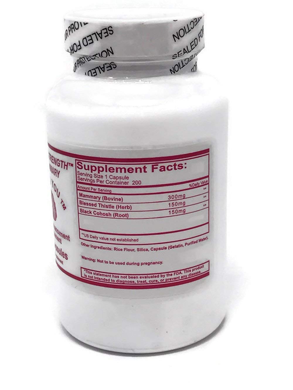 SOR, Inc. Super Strength Mammary Glandular Formula Capsules 200