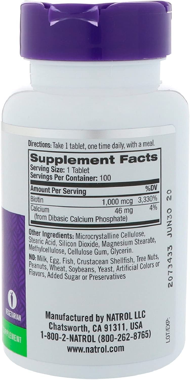 Natrol Biotin Max 10000mcg Tablets 300