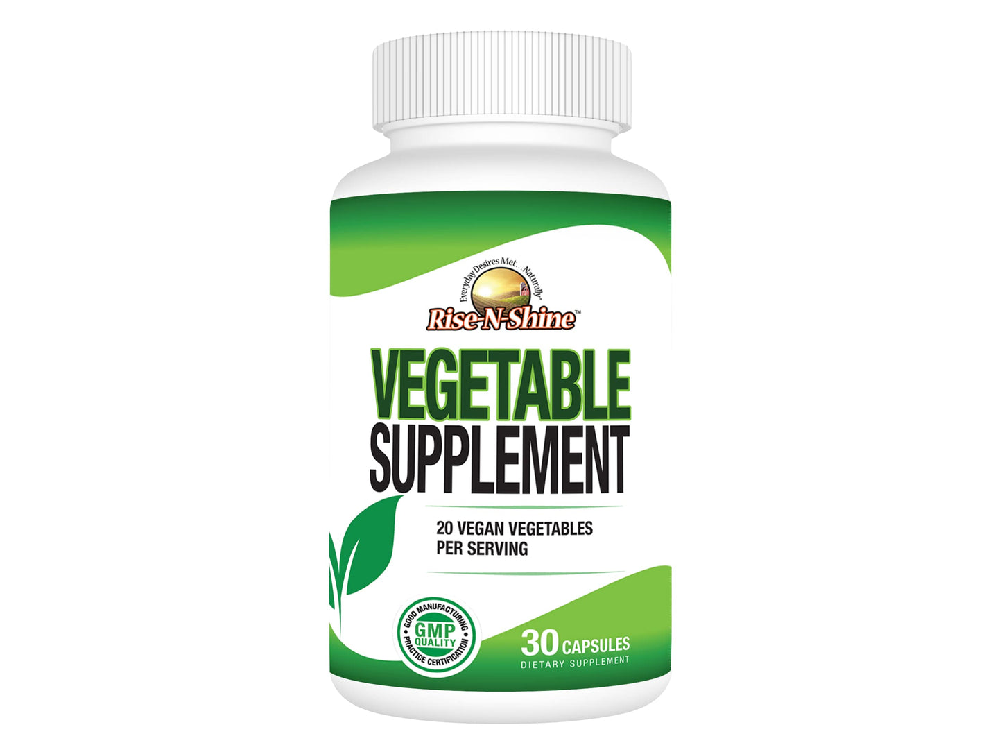Rise-N-Shine Vegetable Supplement with 20 Veggies Blend - Capsule, 30 Count