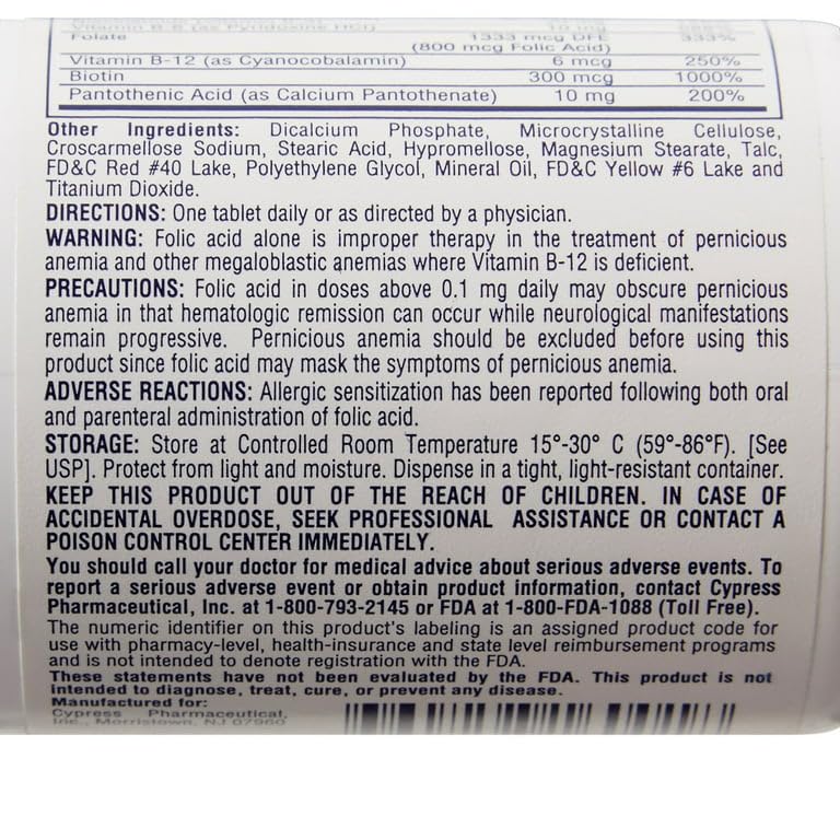 Cypress Pharmaceutical Rena-Vite Tablets, 300 Tablets