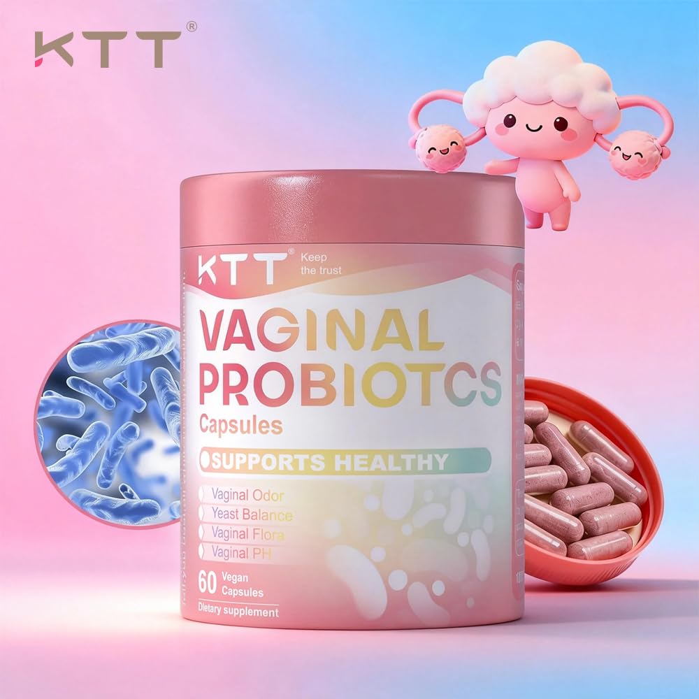 KTT Probiotics for Women Vaginal Probiotics, 5B CFU, 4 Strains, 60 Capsules