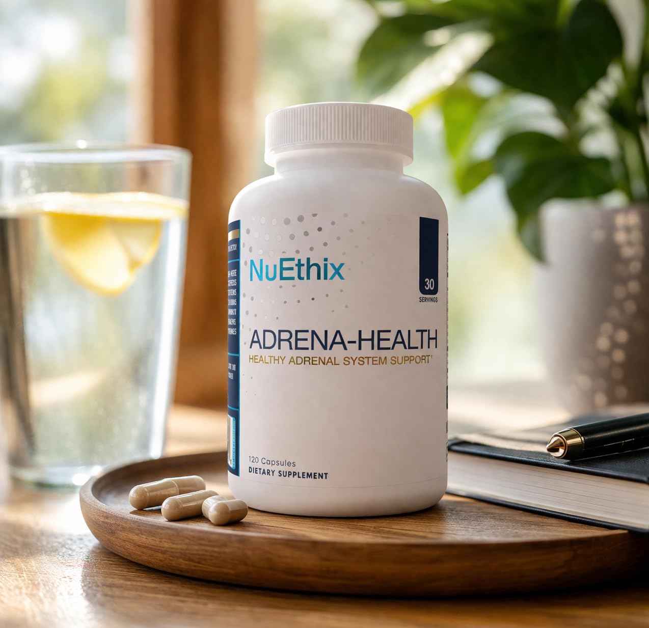 NuEthix Formulations Adrena-Health Adrenal Support Dietary Supplement Capsules, 120