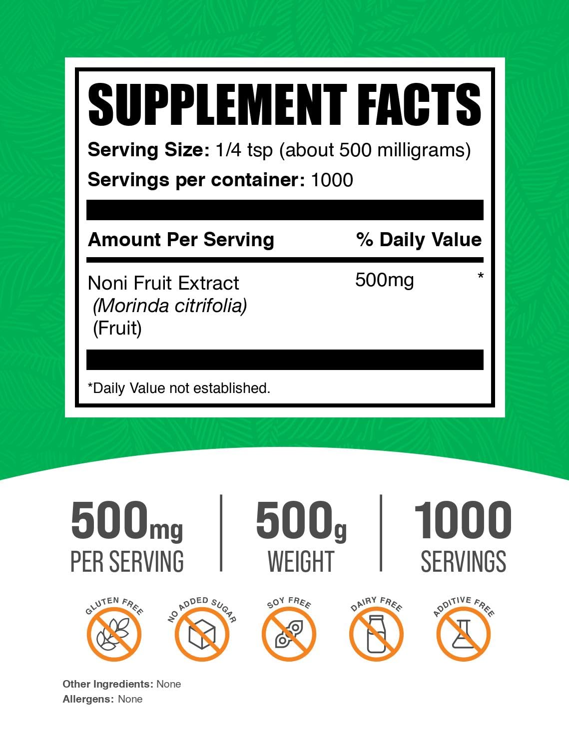 BulkSupplements Noni Fruit Extract Powder 17.64 oz