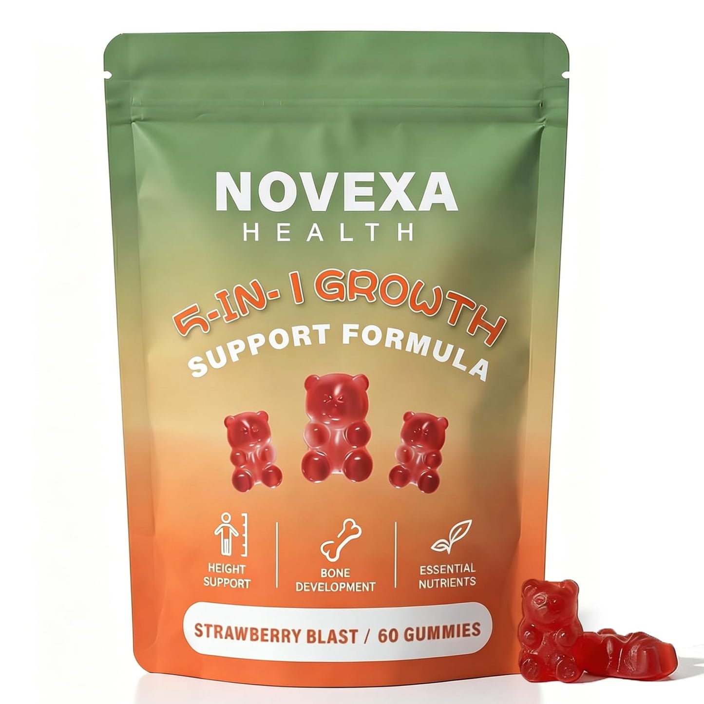 Novexa Health Growth Gummies, Gummy, 60 Count