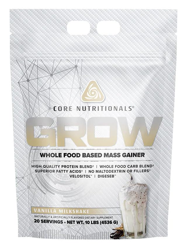 Core Nutritionals Grow Mass Gainer Powder 160 Servings
