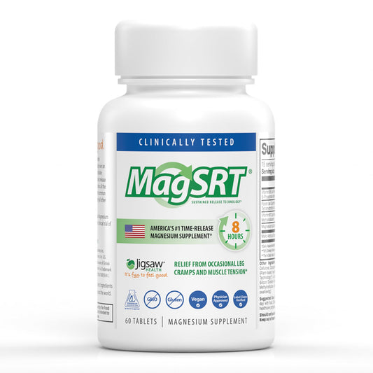 Jigsaw Health MagSRT Magnesium Supplement with Vitamin B6, Folate & B12 Tablet, 60 Tablets
