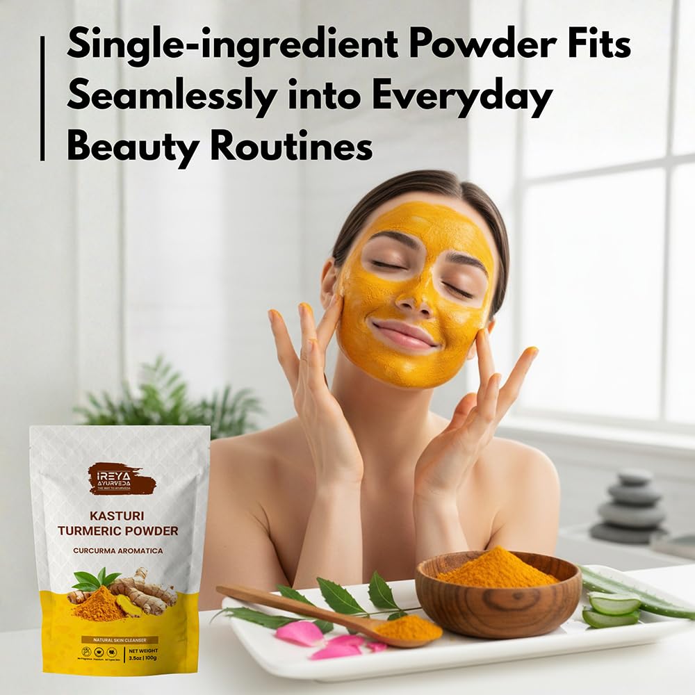 Ireya Ayurveda Kasthuri Manjal Powder, 3.5 oz