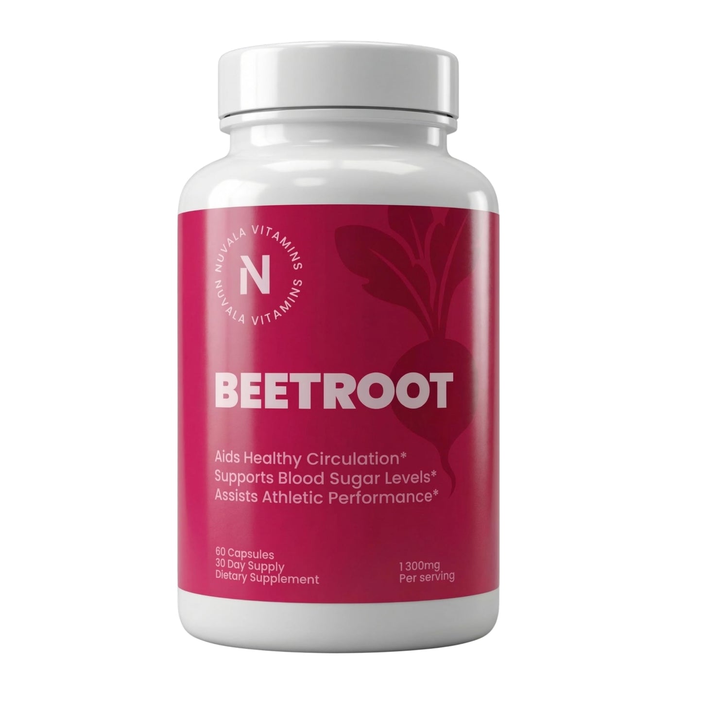 Nuvala Vitamins Beetroot Organic Capsules - 60 Count