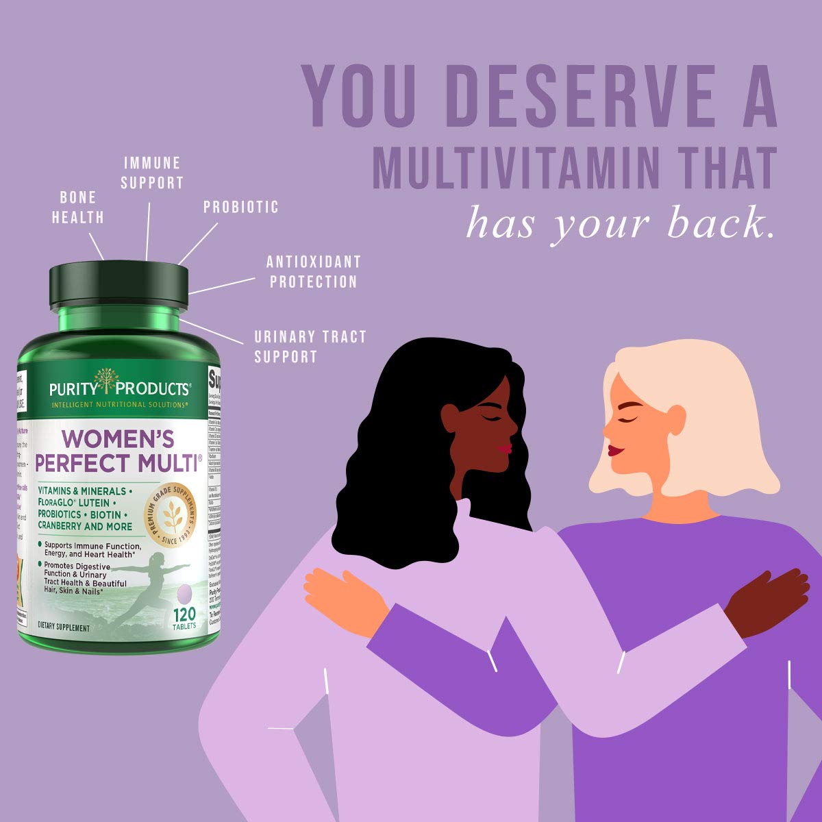 Purity Products Women’s Perfect Multi Balanced Multivitamin Tablet, 120 Tablets