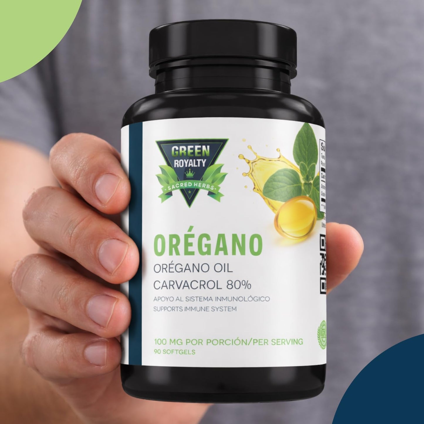 GREEN ROYALTY Oregano Oil Softgels 90