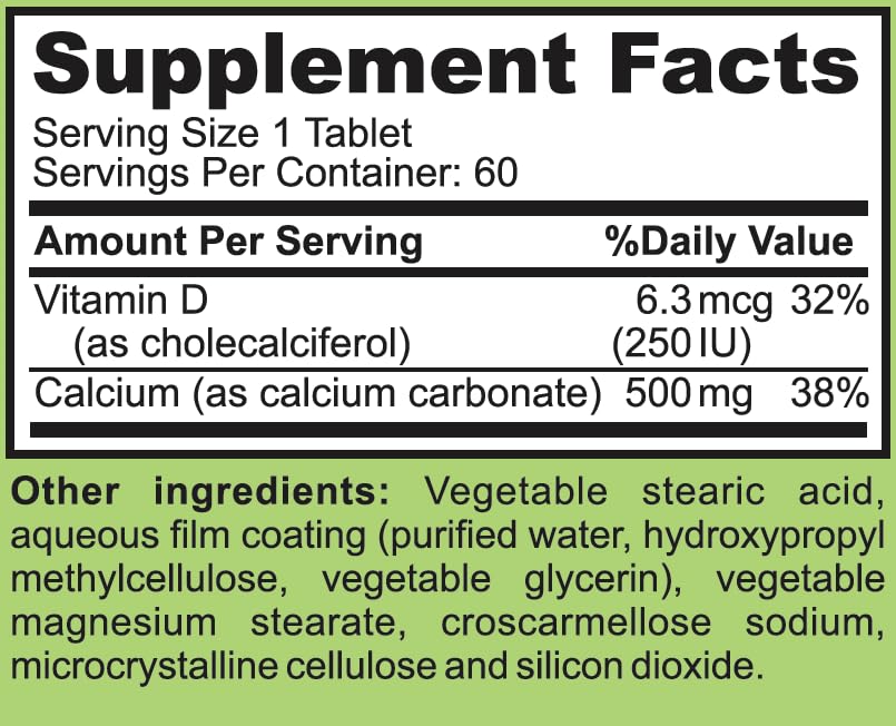 Lyvv Calcium 500mg + D3 Tablet, 60 Tablets