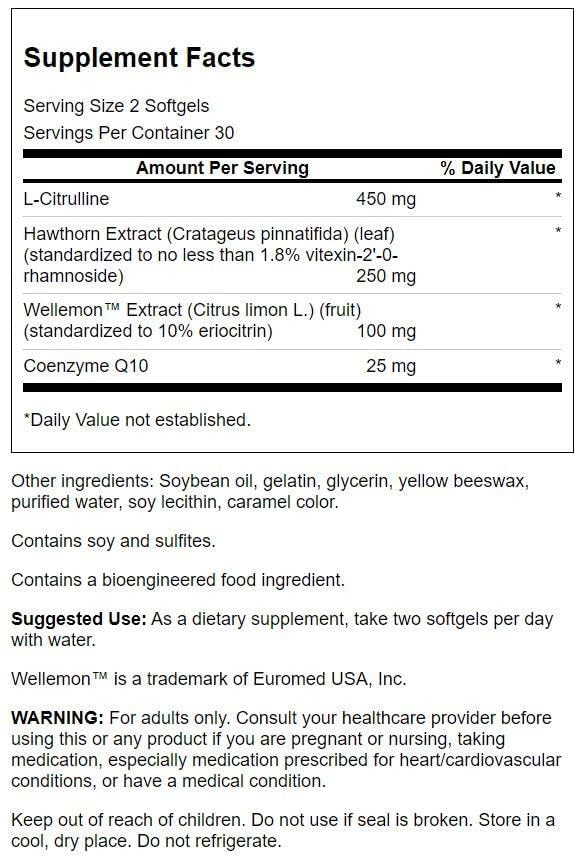 Swanson Healthy Blood Flow for Circulation Support Softgels, 60 Count